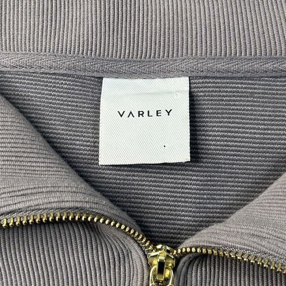 $158 Anthropologie Varley Vine Half-Zip Pullover Women's Size Large Ribbed‎ Grey - Picture 13 of 16